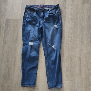 U.S. Polo Assn. Women's Distressed Blue Skinny Jeans